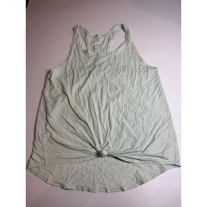 Lululemon Tank Top Knot Front Racerback Sleeveless Athletic Mint Green size 8